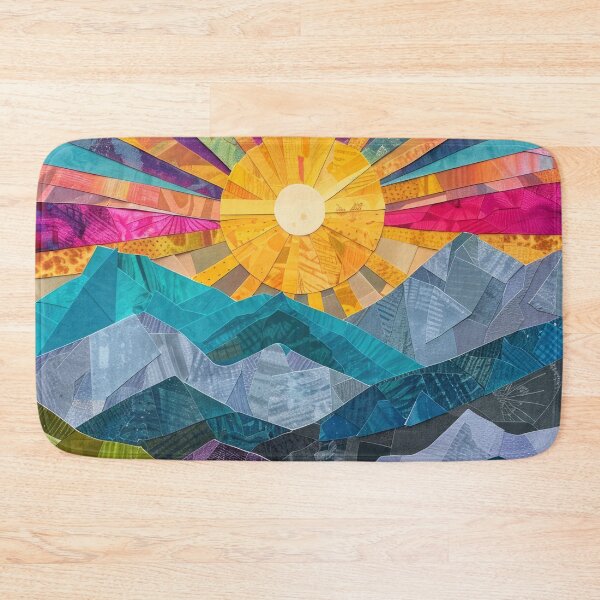 Item preview, Colorful Sunset Scenery Collage Paper Art designed and sold by GulDesignCo.