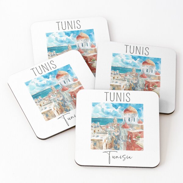 Item preview, A Watercolor Design of Tunis - Tunisia  designed and sold by Sketch-Shack.