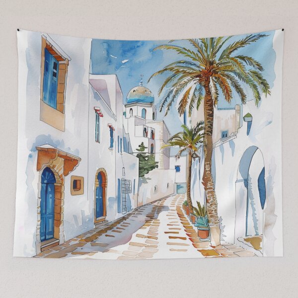 Item preview, A Watercolor Design of Tunis - Tunisia  designed and sold by Sketch-Shack.