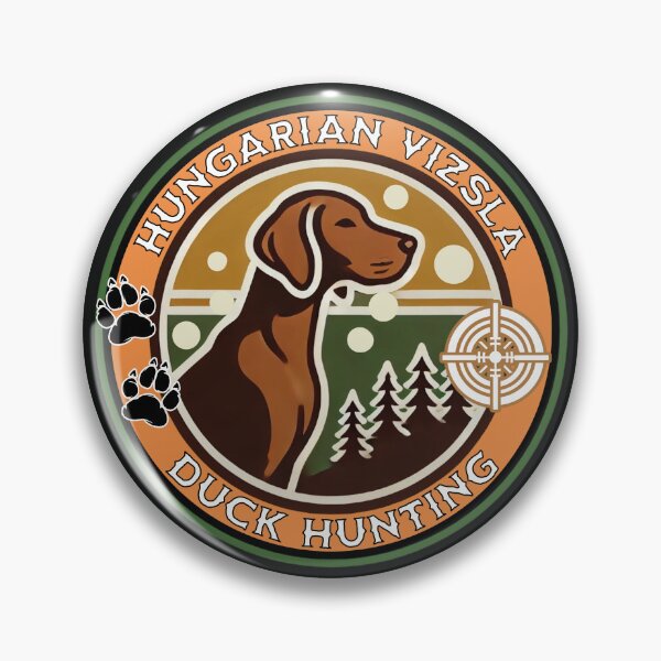 Item preview, Hungarian Vizsla Duck Hunting Emblem designed and sold by SportyAndArtful.
