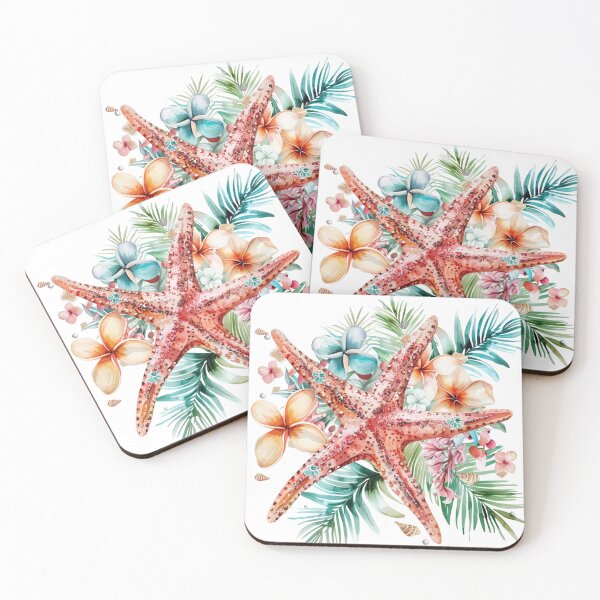 Item preview, Floral Summer Starfish designed and sold by GiraffeCreative.