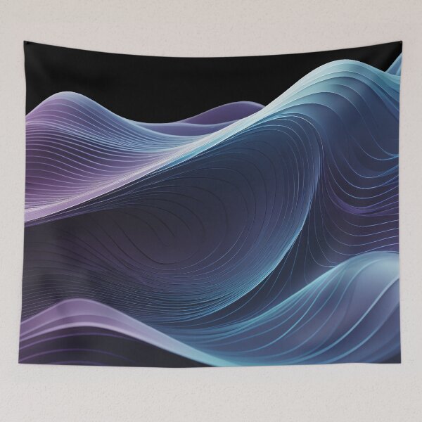 Item preview, Futuristic Waves Abstract Art designed and sold by SeamPix.
