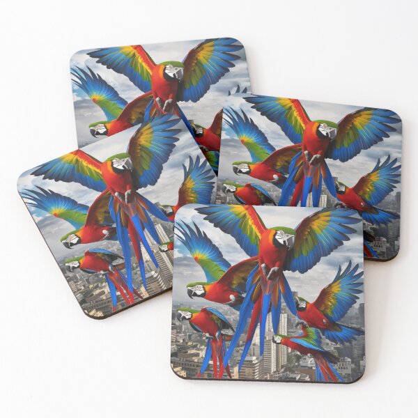 Item preview, Flying parrots. designed and sold by MyHappyArtShop.