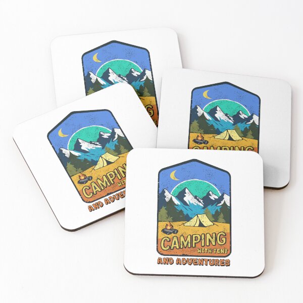 Item preview, Camping with tent and adventure vintage designed and sold by JiraVibes.