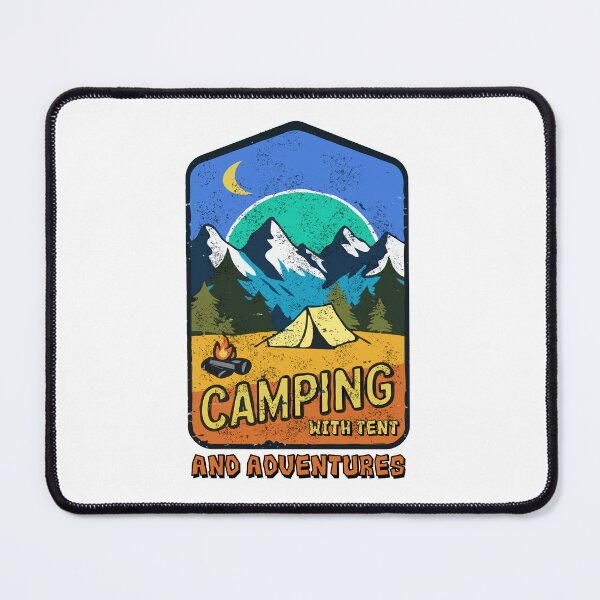 Artikelvorschau, Camping with tent and adventure vintage entworfen und verkauft von JiraVibes.