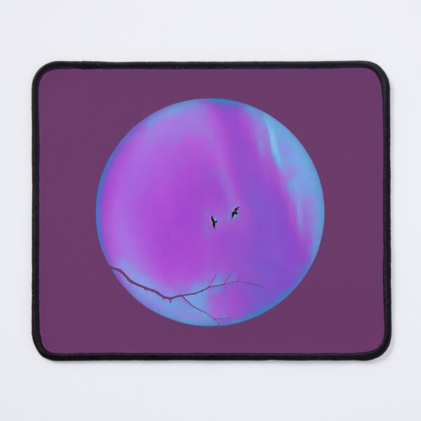 Item preview, Pareidolia Face Birds Eyes Branches Mouth - Purple and Blue designed and sold by Beachy.