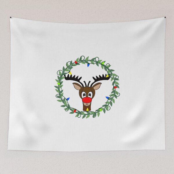 Item preview, Christmas Reindeer Wreath designed and sold by Sartoris Art.