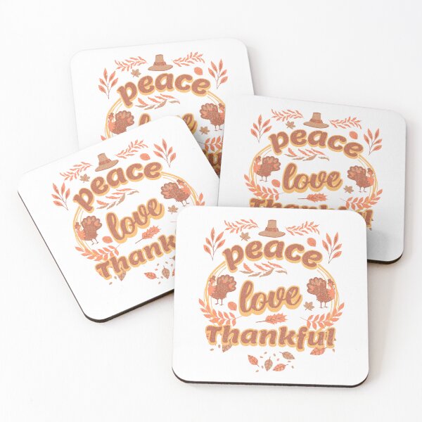 Item preview, peace, love, thankful designed and sold by TropiCol Creations.