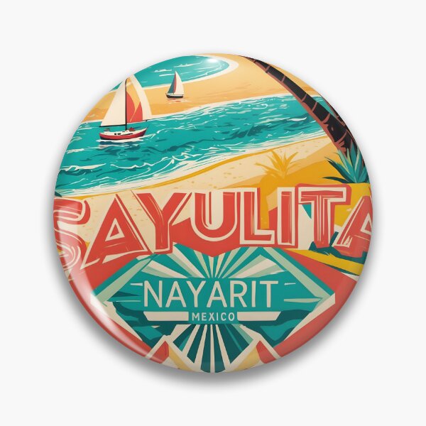 Item preview, Sayulita Nayarit Mexico Magic Town Vintage Travel Tourism designed and sold by TravelersGems.