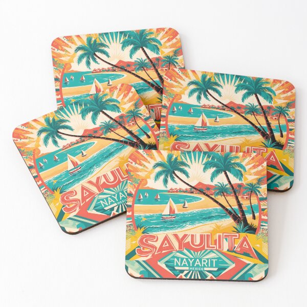 Item preview, Sayulita Nayarit Mexico Magic Town Vintage Travel Tourism designed and sold by TravelersGems.