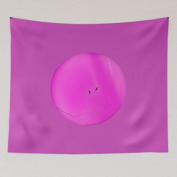 Item preview, Pareidolia Face Birds Eyes Branches Mouth - Hot Pink designed and sold by Beachy.