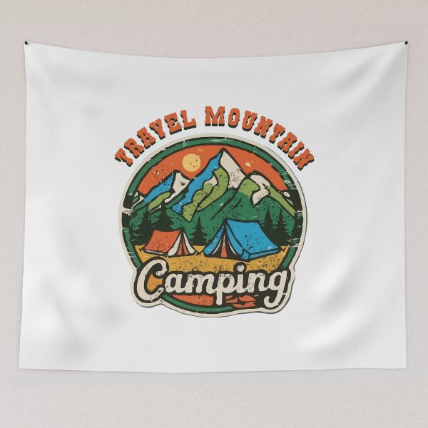 Item preview, Camping travel mountain vintage designed and sold by JiraVibes.