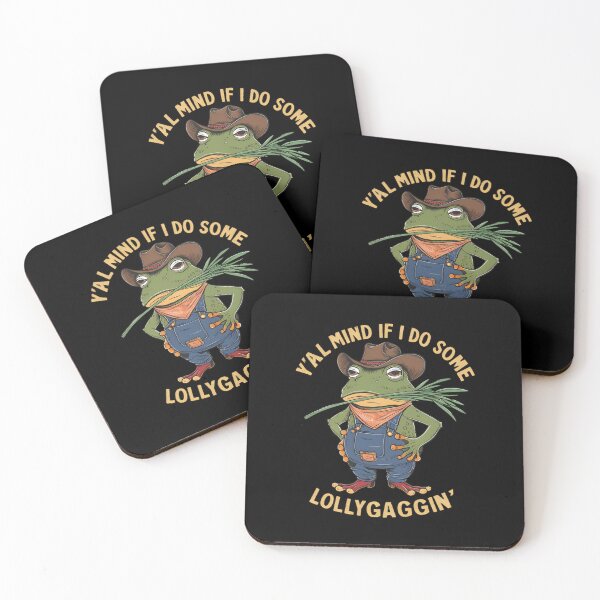 Item preview, Y'all Mind If I Do Some Lollygagging Funny Cowboy, Retro Cartoon, Vintage Style, Weird, Meme, Frog designed and sold by BLZART.