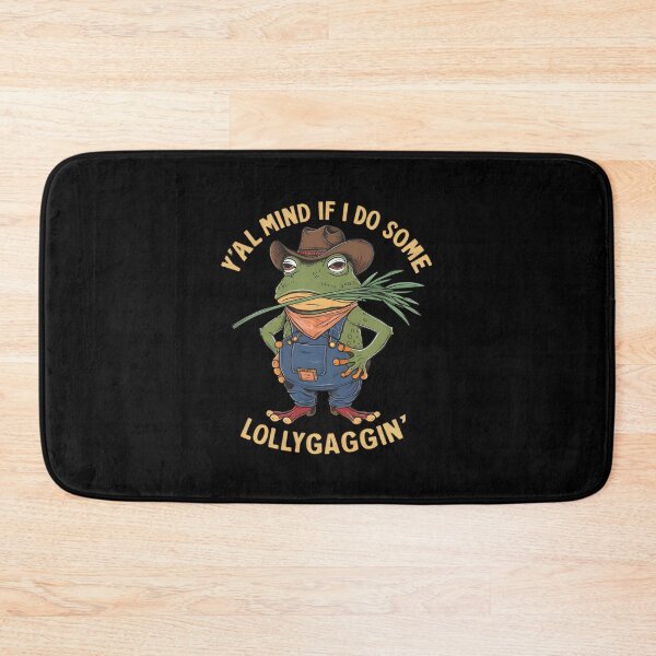 Item preview, Y'all Mind If I Do Some Lollygagging Funny Cowboy, Retro Cartoon, Vintage Style, Weird, Meme, Frog designed and sold by BLZART.