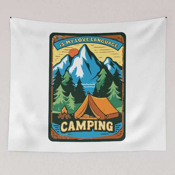 Item preview, Camping is my love language vintage designed and sold by JiraVibes.