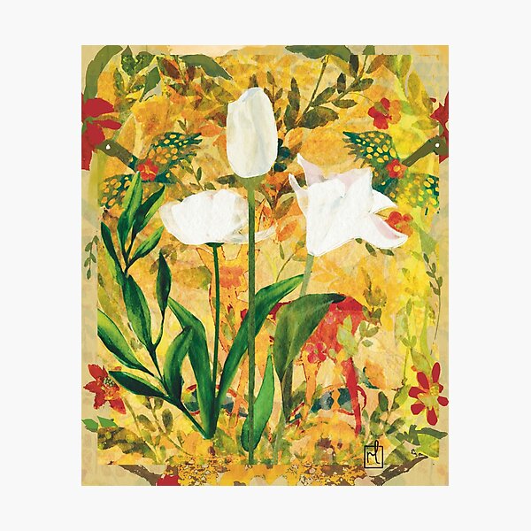 Vista previa del artículo con la obra «Tulipanes blancos», diseñado y vendido por RosinaLippiArt.