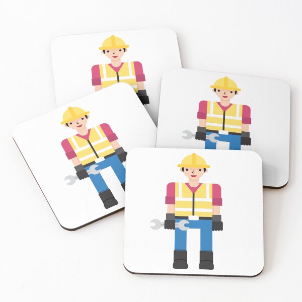 Item preview, Smiling Male Construction Worker with Hard Hat designed and sold by syamhnsb.