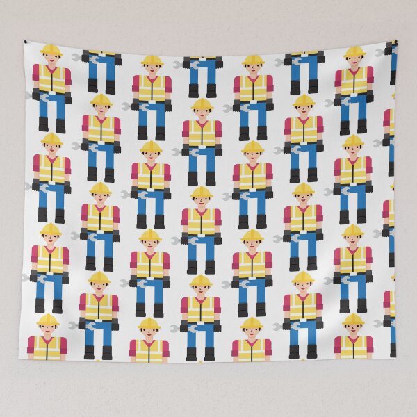 Item preview, Smiling Male Construction Worker with Hard Hat designed and sold by syamhnsb.