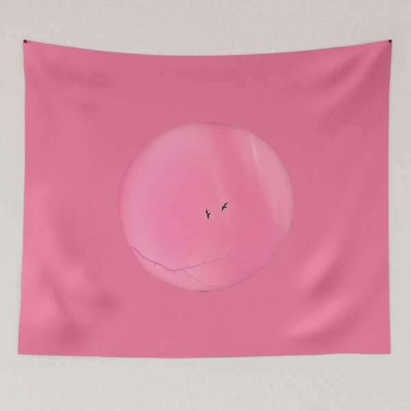 Item preview, Pareidolia Face Birds Eyes Branches Mouth - Dusty Pink designed and sold by Beachy.