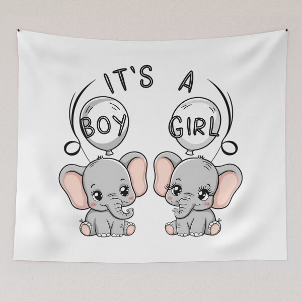 Item preview, Gender Reveal - Elephant theme designed and sold by SparklingMoment.