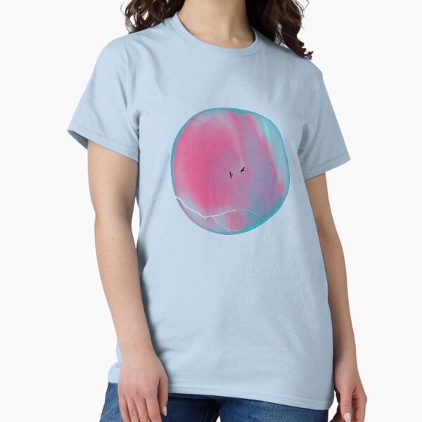 Item preview, Pareidolia Face Birds Eyes Branches Mouth - Dusty Pink and Cyan designed and sold by Beachy.