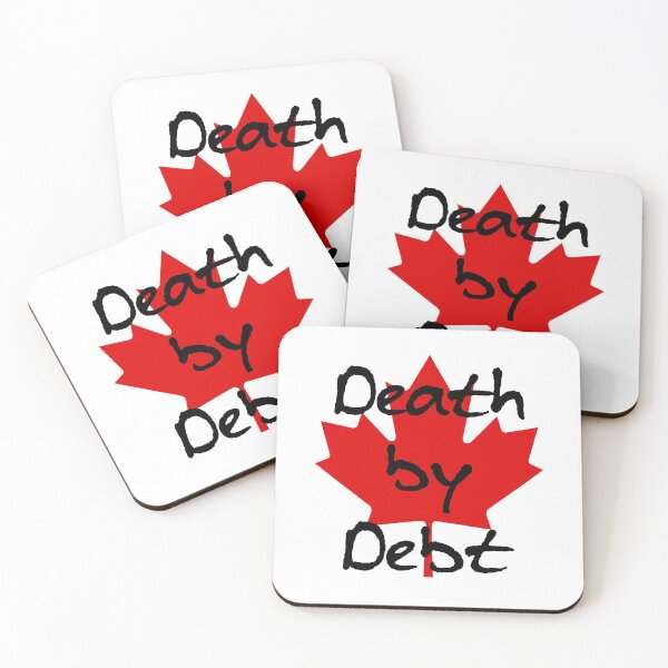 Item preview, Canada Death by Debt Large Maple Leaf Light-Color designed and sold by TinyStarCanada.