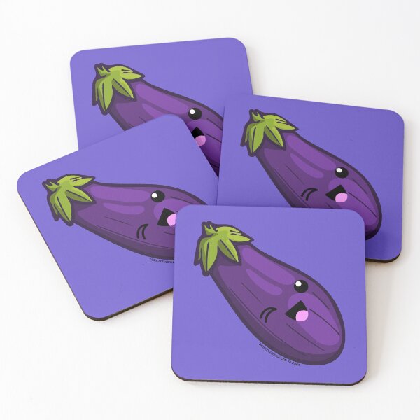 Item preview, Kawaii Eggplant with winky face designed and sold by deancoledesign.