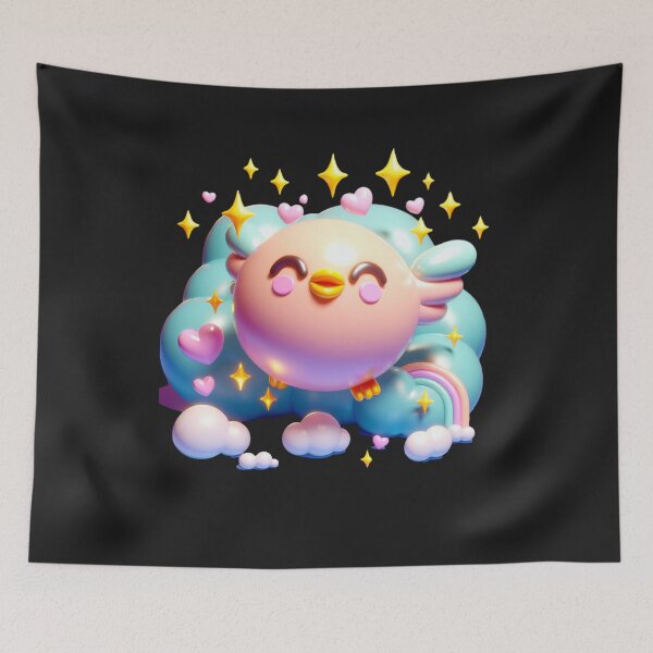 Item preview, 3d inflated kawaii bird designed and sold by UniquetyDesign.