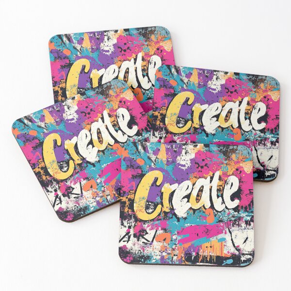 Item preview, Vibrant Splatter Create: Artistic Inspiration Typography designed and sold by Sventek.