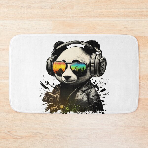 Item preview, Cool DJ Panda with headphones and sunglasses designed and sold by MLArtifex.