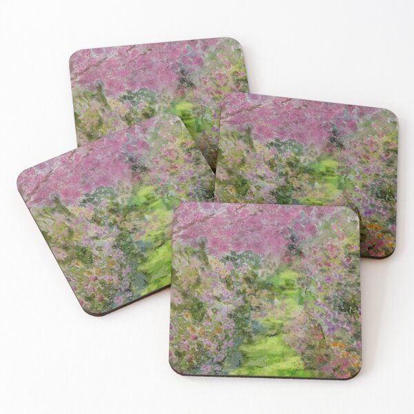 Item preview, Garden path in semi-shade with a cherry tree designed and sold by WatercolourLily.