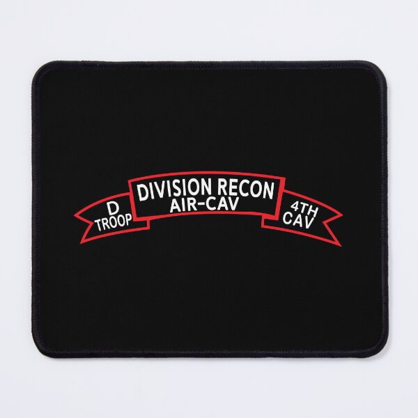 Item preview, D Troop 4th Cav - Division Recon Scroll designed and sold by Military Insignia Products.