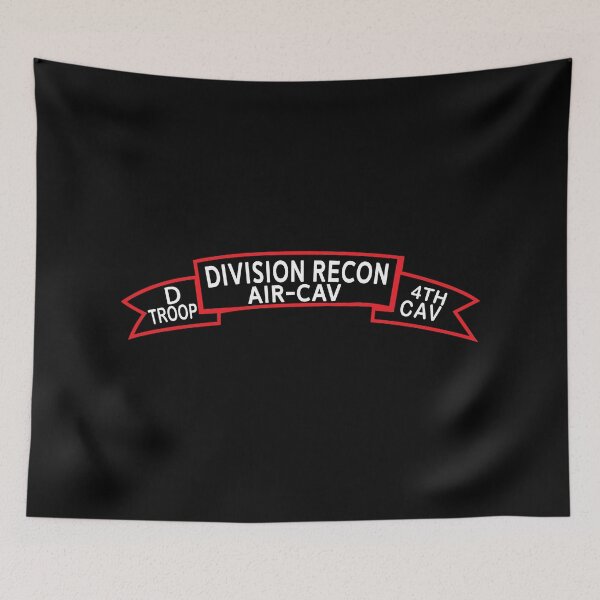Item preview, D Troop 4th Cav - Division Recon Scroll designed and sold by Military Insignia Products.
