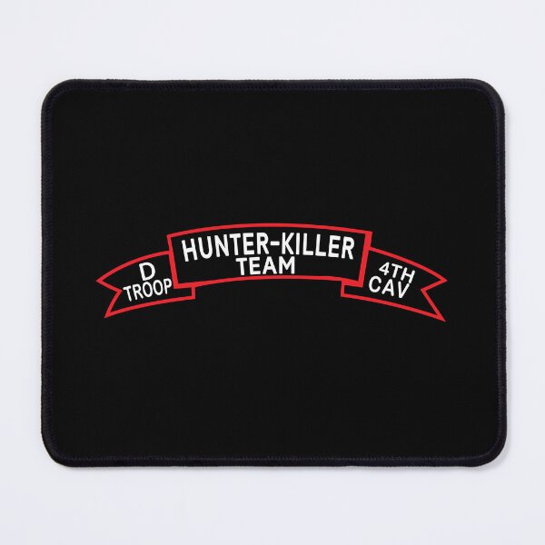 Item preview, D Troop 4th Cav - Hunter-Killer Team Scroll designed and sold by Military Insignia Products.