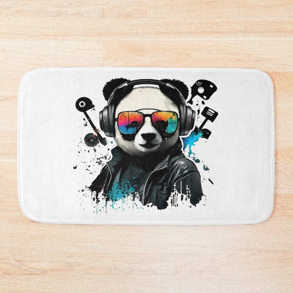 Item preview, Cool DJ Panda with headphones and sunglasses designed and sold by MLArtifex.