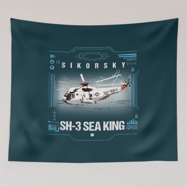 Artikelvorschau, Sh3 Sea King Hubschrauber Crew Geschenk entworfen und verkauft von ClarethaBird.