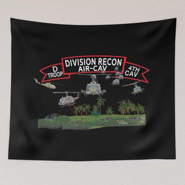 Item preview, D Troop 4th Cav - Division Recon w Aircraft designed and sold by Military Insignia Products.