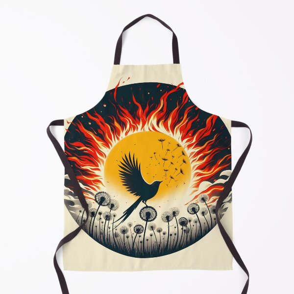 Item preview, Dandelions Fire Sun and Bird, Ai Generated Art designed and sold by ACC .