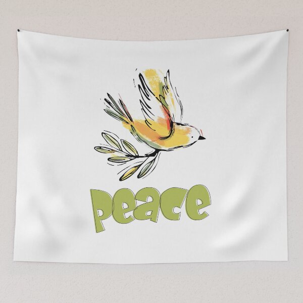 Item preview, Dove and Olive Branch of Peace - Emblem of Harmony and Ancient Traditions | Timeless Symbol of Serenity | سلام وغصن الزيتون designed and sold by FUNqoosh.