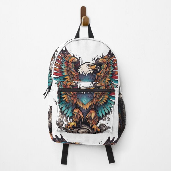 Item preview, Multi Coloured tattoo steam punked Golden Eagle design - 3 on White background designed and sold by Elizabeth-Banks.