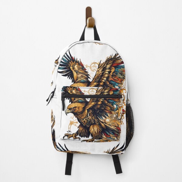 Item preview, Multi Coloured tattoo steam punked Golden Eagle design - 4 on White background designed and sold by Elizabeth-Banks.
