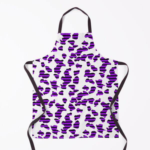 Item preview, Horizontal Black And Purple Stripes Through Cowprint Pattern. designed and sold by TheRulerofEarth.