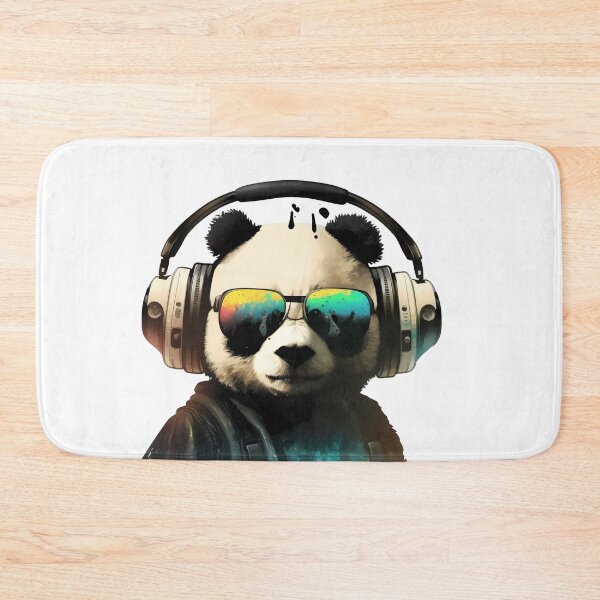 Item preview, Cool DJ Panda with headphones and sunglasses designed and sold by MLArtifex.