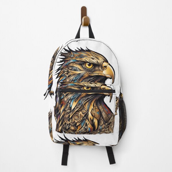 Item preview, Multi Coloured tattoo steam punked Golden Eagle design - 5 on White background designed and sold by Elizabeth-Banks.
