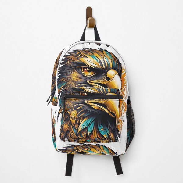 Item preview, Multi Coloured tattoo steam punked Golden Eagle design - 6 on White background designed and sold by Elizabeth-Banks.