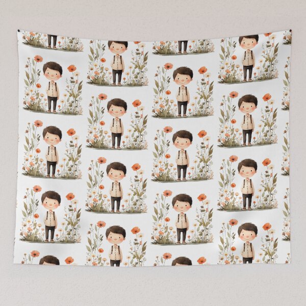Item preview, Retro Whimsy Watercolor Character designed and sold by Victoria Riabov.