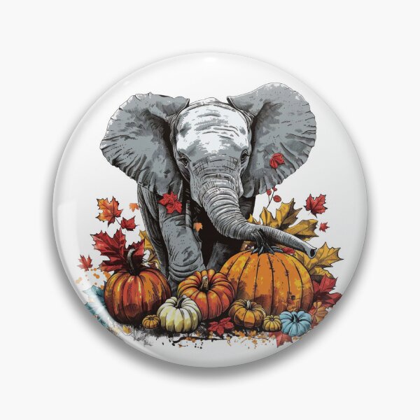 Item preview, Fall Pumpkins Elephant designed and sold by DigitalToast.