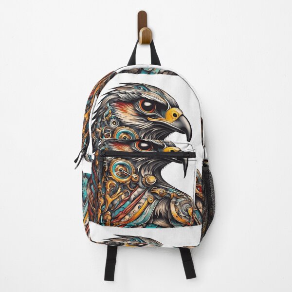 Item preview, Multi Coloured tattoo steam punked Falcon design on White background designed and sold by Elizabeth-Banks.