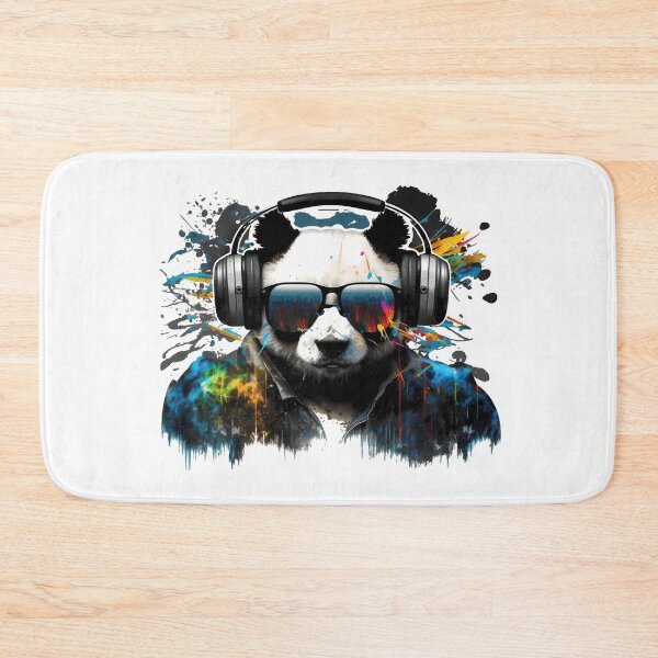 Item preview, Cool DJ Panda with headphones and sunglasses designed and sold by MLArtifex.