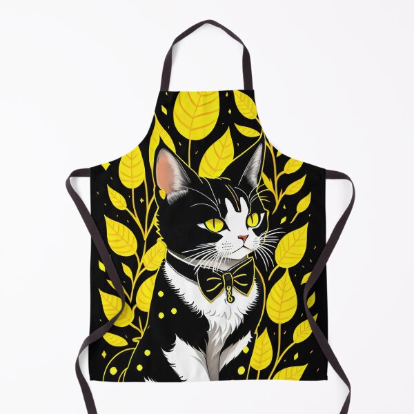 Item preview, A black and white cat with golden eyes designed and sold by ChouWorkDesign.